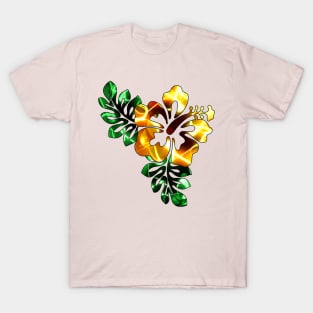 Electric Hibiscus - Yellow T-Shirt